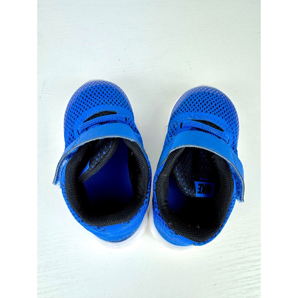 Nike Free Toddler Baby Shoes Blue Black Athletic Sneaker Size 6C Infant Slip On - Picture 6 of 8